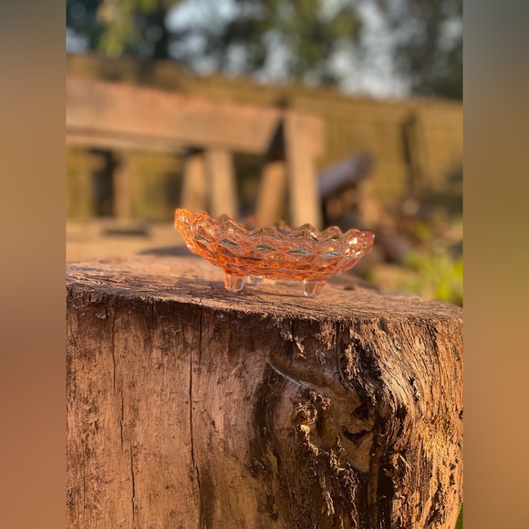 Vintage Pink Depression Candy Dish Bowl - Picture 6 of 14
